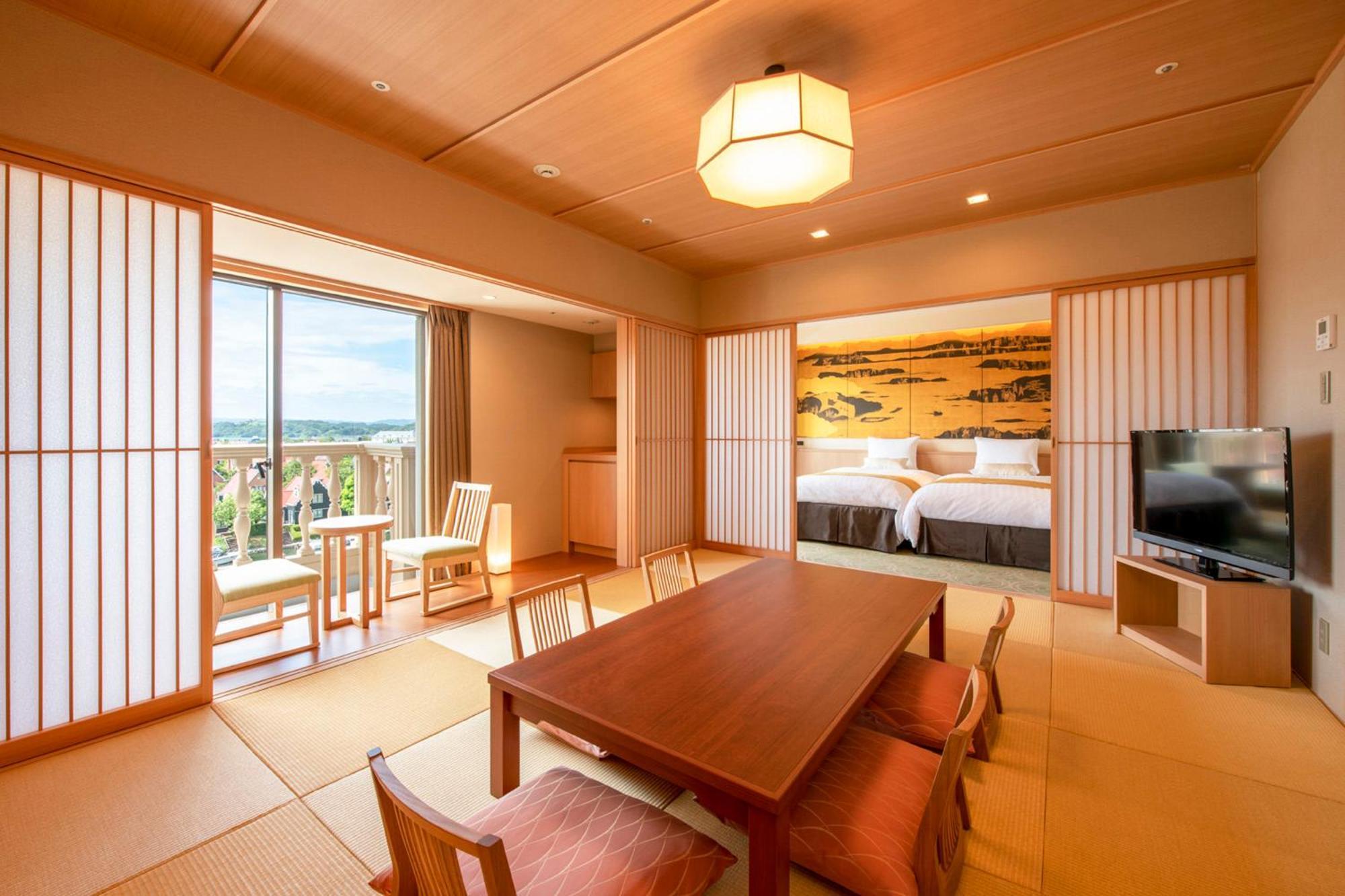 סאסבו Hotel Okura Jr Huis Ten Bosch מראה חיצוני תמונה A Japanese-style room at the hotel